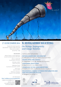 X AVOGADRO MEETING - Scuola Normale Superiore