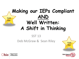 IEP compliant and good January 19 2014