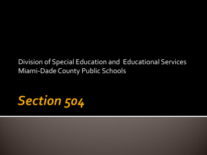 Section 504 Overview-Power Point presentation