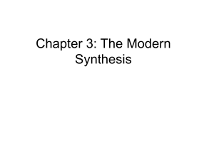Chapter 3: The Modern Synthesis