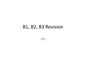 B1, B2, B3 Revision - Wednesfield High School
