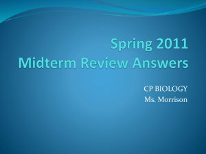 Spring 2011 Midterm Review Answers