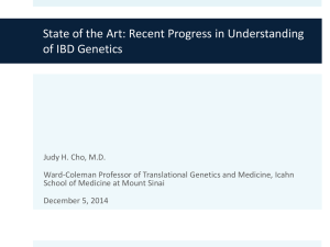 Recent progress in our understanding of IBD genetics