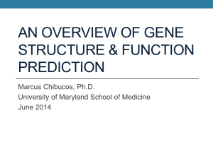 Gene predictions: structural, discovery, functional part 1