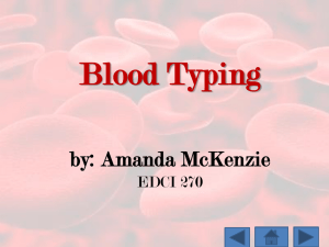 Blood Typing PowerPoint