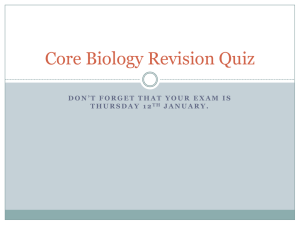Core Biology Revision Quiz