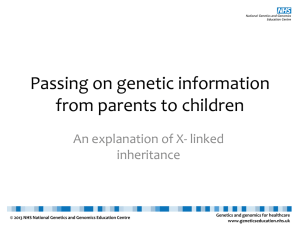 An explanation of X-linked inheritance