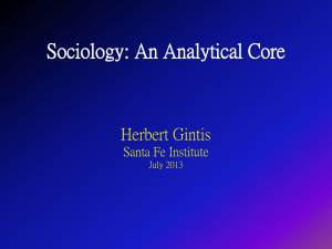 Sociology: An Analytical Core