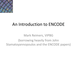 Introduction to ENCODE