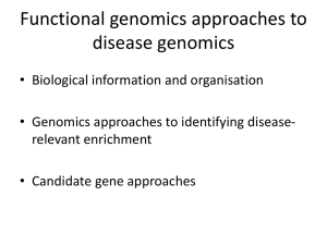 Disease Genomics Part 2 - Medical Sciences Division