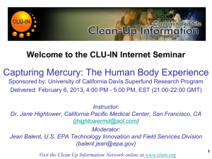 Genetic influences on the retention of inorganic mercury. - CLU-IN