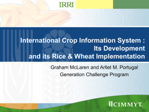 International Crop Information System: Past, Present and