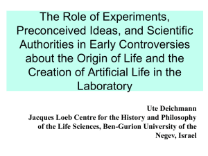 The role of experiments, preconceived ideas, and scientific