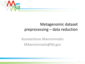 24. Pre-processing of metagenomic datasets