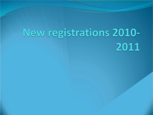 New registrations 2010-2011