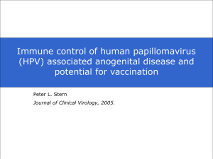 (HPV) associated anogenital disease and potential for vaccination