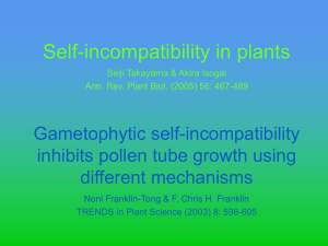 Self-incompatibility in Plants