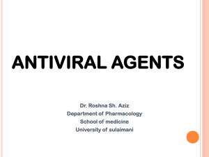 Antiviral Agents – Dr.Roshna