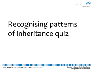 Recognising patterns of inheritance (quiz)