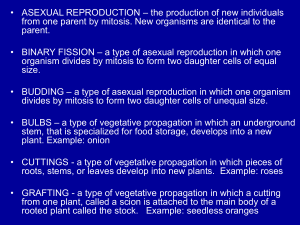 Methods of Asexual Reproduction