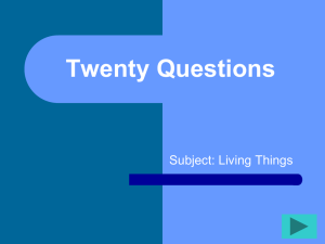 Living Things 20 Questions