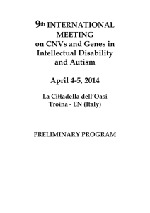 9th INTERNATIONAL MEETING on CNVs and Genes in Intellectual