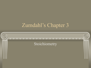 Zumdahl`s Chapter 3