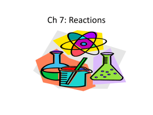 Ch 7: Reactions
