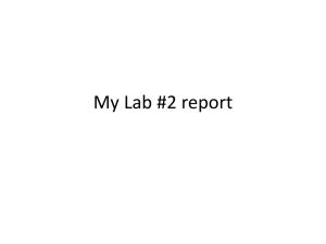 My Lab #2 report