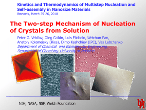The Two-step Mechanism of Nucleation of Crystals from