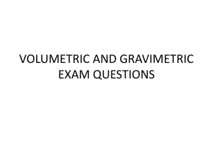 Volumetric and Gravimetric analysis with answers
