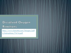 Dissolved Oxygen Kit Reactions