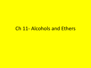 Ch 10- Alcohols and Ethers