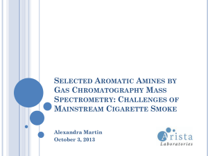 Selected Aromatic Amines by Gas Chromatography Mass