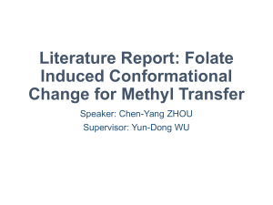 Folate Induced Conformational Change for Methyl Transfer