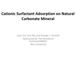 Surfactant Adsorption on Natural Mineral