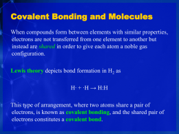 Covalent Bonding Worksheet
