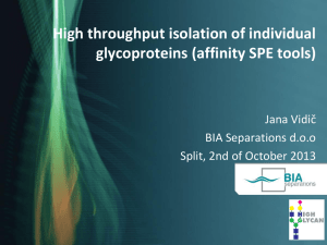 High throughput isolation of individual glycoproteins