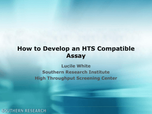 How to develop an HTS assay