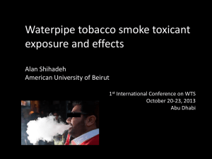 Waterpipe tobacco smoke toxicant exposure and effects