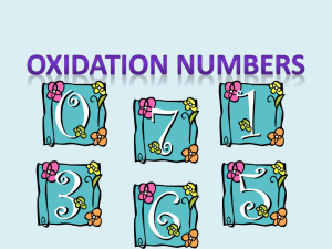 Oxidation Numbers Power point