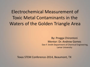 Electrochemical Measurement of Toxic Metal