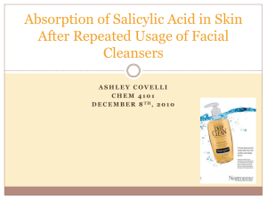 Detection of Salicylic Acid in Facial Cleansers