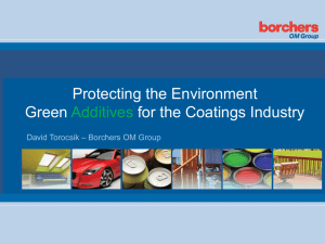green additives for the coatings industry