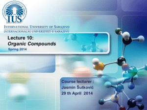 CHEMISTRY Lecture 10 Slides - International University of Sarajevo