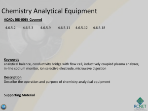 Chemistry Analytical Equipment