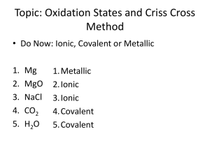 Oxidation States and Criss Cross Method