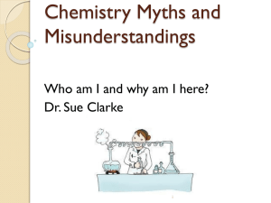 Chemistry Myths and Misunderstandings
