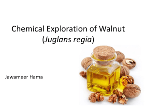 Fatty acid analysis of walnut oil