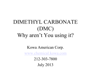 Dimethyl Carbonate (DMC) - Kowa American Corporation